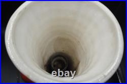 RARE Vintage c. 1950's MCM Art Pottery BLACKAMOOR Bust TV Lamp Red/Black/Gold