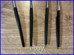 RARE Vtg EKCO ETERNA Black Epic Canoe Muffin Hooked Cooking Utensils 4 pieces