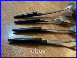 RARE Vtg EKCO ETERNA Black Epic Canoe Muffin Hooked Cooking Utensils 4 pieces
