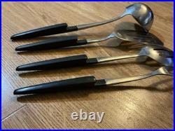 RARE Vtg EKCO ETERNA Black Epic Canoe Muffin Hooked Cooking Utensils 4 pieces