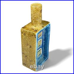 RARE! Vtg MCM Aldo Londi Bitossi Fritte Fish Fused Glass Ceramic Bottle Vase 50s