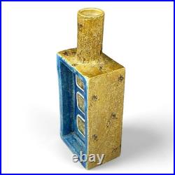 RARE! Vtg MCM Aldo Londi Bitossi Fritte Fish Fused Glass Ceramic Bottle Vase 50s