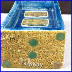 RARE! Vtg MCM Aldo Londi Bitossi Fritte Fish Fused Glass Ceramic Bottle Vase 50s