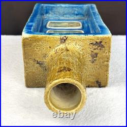 RARE! Vtg MCM Aldo Londi Bitossi Fritte Fish Fused Glass Ceramic Bottle Vase 50s