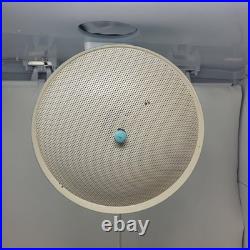 RARE Vtg MCM Turquoise Cone Desk Lamp 18 Perforated Diffuser