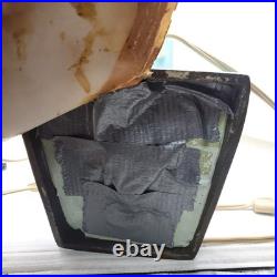 RARE Vtg MCM Turquoise Cone Desk Lamp 18 Perforated Diffuser