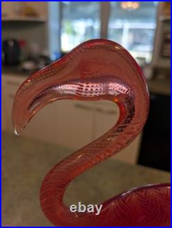 RARE Vtg Mid Century MCM Signed A. PALATNIK Lucite PINK FLAMINGO Figurine 14