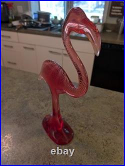 RARE Vtg Mid Century MCM Signed A. PALATNIK Lucite PINK FLAMINGO Figurine 14