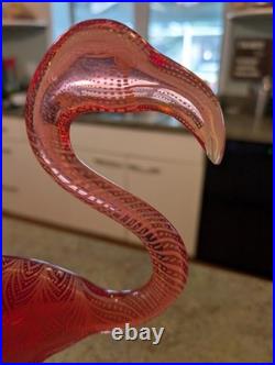 RARE Vtg Mid Century MCM Signed A. PALATNIK Lucite PINK FLAMINGO Figurine 14