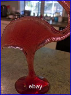 RARE Vtg Mid Century MCM Signed A. PALATNIK Lucite PINK FLAMINGO Figurine 14