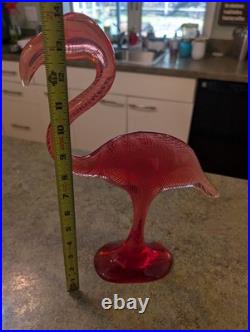 RARE Vtg Mid Century MCM Signed A. PALATNIK Lucite PINK FLAMINGO Figurine 14