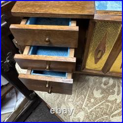 RARE Vtg Mid Century Modern 8 Drawer, 2 Door Wood Jewelry Miniature Dresser RARE Vtg Mid Century Modern 8 Drawer, 2 Door Wood Jewelry Miniature Dresser