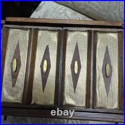 RARE Vtg Mid Century Modern 8 Drawer, 2 Door Wood Jewelry Miniature Dresser RARE Vtg Mid Century Modern 8 Drawer, 2 Door Wood Jewelry Miniature Dresser
