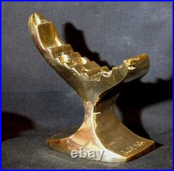 RARE Vtg Mid Century Modern David A Nelson Brutalist Solid Brass Menorah Signed RARE Vtg Mid Century Modern David A Nelson Brutalist Solid Brass Menorah Signed