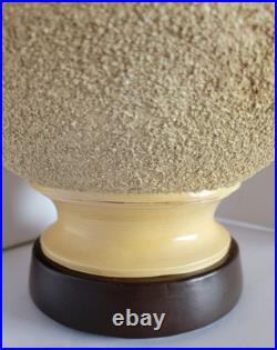 RARE XL 1964 Florence Art Mid Century Modern Genie Bottle Mosaic Ecru Lamp