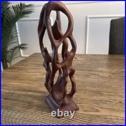 RARE! Yew Wood Art Abstract Organic Sculpture Hand-Carved Mid-Century Modern