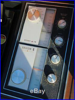 RARE Zenith HIFI Mid Century Modern Record Player Radio Flip Top Console on Base