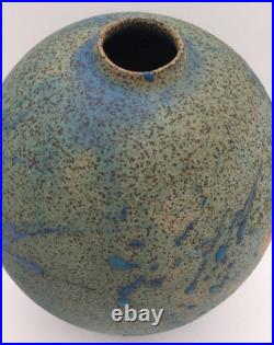 RARE c1970s Charles Counts Pottery 7 Vase Splatter Blue Wildenhain Smithsonian