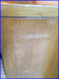 RWAY Furniture Mid Century Modern Walnut Dresser Sleek Brass Legs RARE
