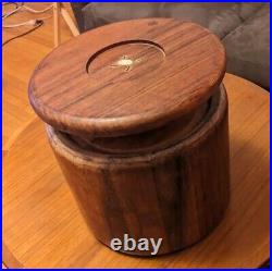 RaRe MID-CENTURY MODERN GUMP'S WOODEN CHAMPAGNE ICE BUCKET Made in AUSTRIA MCM