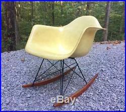 Rare 1949 1st Gen RAR Eames Herman Miller Zenith Rope Edge Rocking Shell Chair
