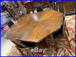 Rare 1950s Foster McDavid Walnut Table And Chairs
