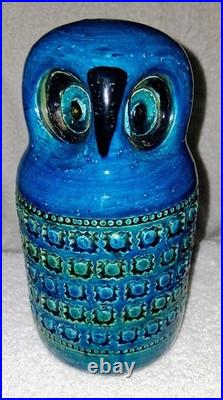 Rare 1960's Aldo Londi For Bitossi Rimini Blue Owl