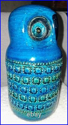 Rare 1960's Aldo Londi For Bitossi Rimini Blue Owl
