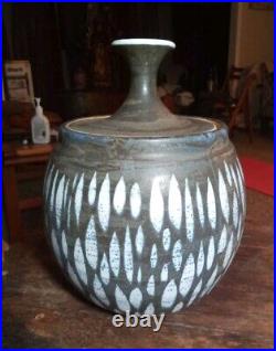 Rare 1960s Mid Century Modern Ahlstrom of California Studio Pottery Covered Jar Rare 1960s Mid Century Modern Ahlstrom of California Studio Pottery Covered Jar