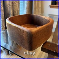 Rare 1960s XL Mid Century Modern Teakwood Bowl Sowe Konst, Sovestad, Sweden NOTE