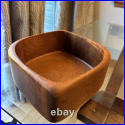 Rare 1960s XL Mid Century Modern Teakwood Bowl Sowe Konst, Sovestad, Sweden NOTE