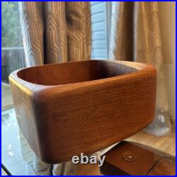 Rare 1960s XL Mid Century Modern Teakwood Bowl Sowe Konst, Sovestad, Sweden NOTE