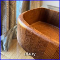 Rare 1960s XL Mid Century Modern Teakwood Bowl Sowe Konst, Sovestad, Sweden NOTE
