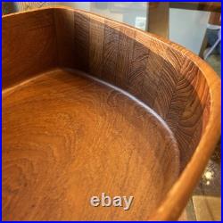 Rare 1960s XL Mid Century Modern Teakwood Bowl Sowe Konst, Sovestad, Sweden NOTE