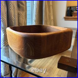 Rare 1960s XL Mid Century Modern Teakwood Bowl Sowe Konst, Sovestad, Sweden NOTE