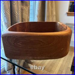 Rare 1960s XL Mid Century Modern Teakwood Bowl Sowe Konst, Sovestad, Sweden NOTE