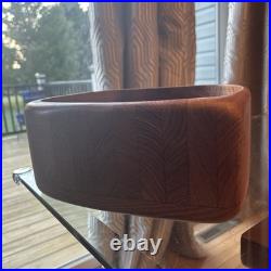 Rare 1960s XL Mid Century Modern Teakwood Bowl Sowe Konst, Sovestad, Sweden NOTE