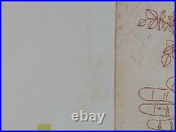 Rare 1968 Mid Century Modern Lithograph Vase & Flowers by Derrick Greaves Listed Rare 1968 Mid Century Modern Lithograph Vase & Flowers by Derrick Greaves Listed