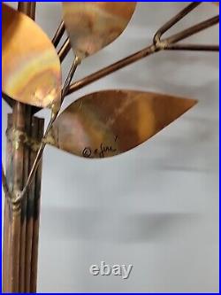 Rare 1970 Mid Century Modern Brass/Copper Tree Hand signed by Curtis Jere