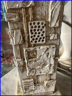 Rare 1970s Mid-Century Brutalist Table Lamp by C. N. Burman Sculptural Vintage