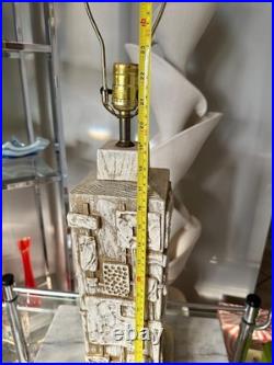 Rare 1970s Mid-Century Brutalist Table Lamp by C. N. Burman Sculptural Vintage