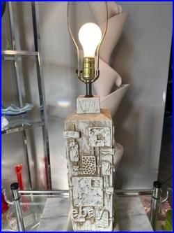 Rare 1970s Mid-Century Brutalist Table Lamp by C. N. Burman Sculptural Vintage