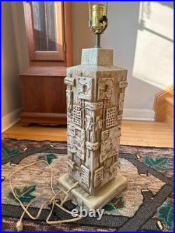 Rare 1970s Mid-Century Brutalist Table Lamp by C. N. Burman Sculptural Vintage