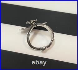 Rare 1971 SEPPO TAMMINEN Finland Mid Century Modern 925 Silver Flower Ring Sz. 8