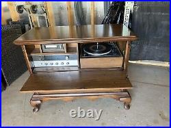 Rare 1974 Magnavox Queen Anne Console Stereo-withHidden Stereo, 8-Track, & Phono