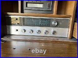 Rare 1974 Magnavox Queen Anne Console Stereo-withHidden Stereo, 8-Track, & Phono