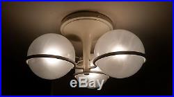 Rare 2042/3 Chandelier Gino Sarfatti For Arteluce Ceiling Lamp White Art Piece