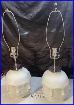 Rare 2- Jonathan Adler Dora Marr Table Lamps Vgc Fornasetti Style MID Cent