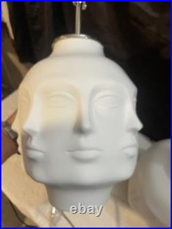 Rare 2- Jonathan Adler Dora Marr Table Lamps Vgc Fornasetti Style MID Cent