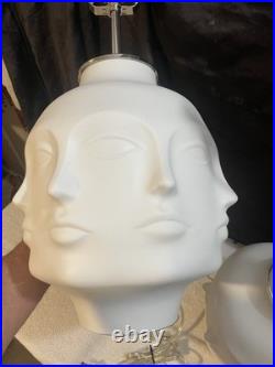 Rare 2- Jonathan Adler Dora Marr Table Lamps Vgc Fornasetti Style MID Cent